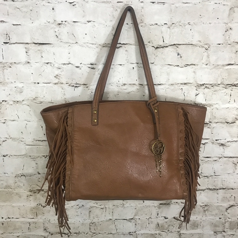 Jessica Simpson Faux Leather Bag with Tassles